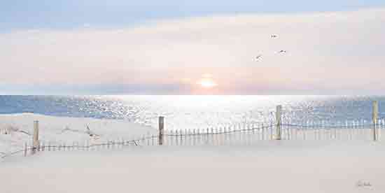Lori Deiter LD3462 - LD3462 - My Favorite Spot - 18x9 Photography, Coastal, Ocean, Beach, Sand, White Sand, Landscape, Fence, Sun, Nature from Penny Lane