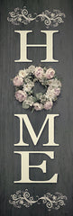 LD3667 - Vintage Home Peony Wreath I Sign  - 12x36