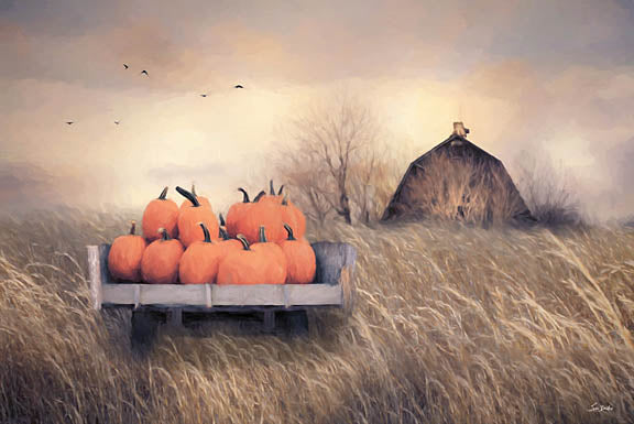 Lori Deiter LD3712 - LD3712 - Autumn Haul I - 18x12 Photography, Fall, Farm, Barn, Wagon, Pumpkins, Field, Birds, Landscape from Penny Lane