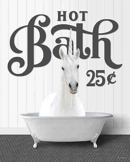 lettered & lined LET970 - LET970 - Unicorn Hot Bath 25 Cents - 12x16 Bath, Bathroom, Whimsical, Unicorn, Bathtub, Hot Bath 25 Cents, Typography, Signs, Textual Art from Penny Lane