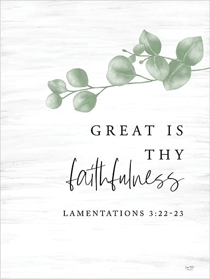 Lux + Me Designs LUX953 - LUX953 - Great is Thy Faithfulness Set 2 of 2 - 12x16 Religious, Great is Thy Faithfulness, Lamentations, Bible Verse, Typography, Signs, Textual Art, Eucalyptus, Greenery from Penny Lane