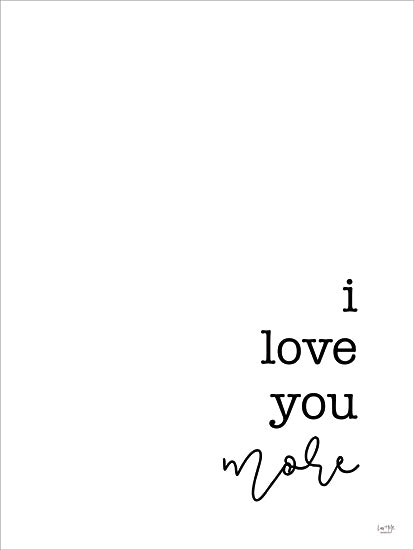 Lux + Me Designs LUX964 - LUX964 - I Love You Set 1 of 2 - 12x16 Inspirational, Bedroom, Spouses, I Love You More, Typography, Signs, Textual Art, Diptych, Black & White from Penny Lane