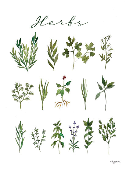 Molly Mattin MAT130 - MAT130 - Herbs - 12x16 Kitchen, Garden, Herbs, Typography, Signs, Textual Art, Chart, Green from Penny Lane