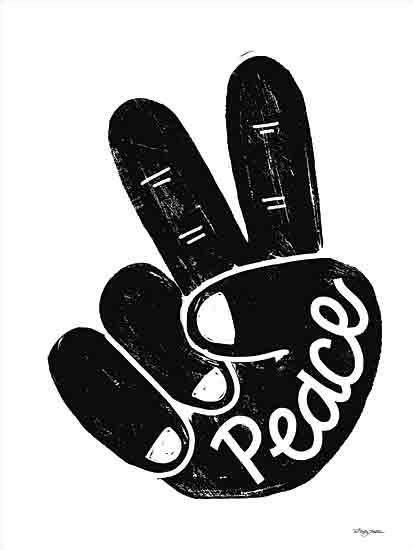 Molly Mattin MAT154 - MAT154 - Peace - 12x16 70s, Retro, Peace, Typography, Signs, Textual Art, Hand, Peace Sign from Penny Lane