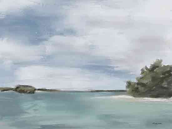 Molly Mattin MAT180 - MAT180 - Sylvan Shore - 16x12 Landscape, Ocean, Coast, Trees, Sky, Clouds, Abstract from Penny Lane