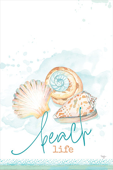 Mollie B. MOL2763 - MOL2763 - Beach Life   - 12x18 Coastal, Shells, Beach Life, Typography, Signs, Textual Art, Leisure from Penny Lane