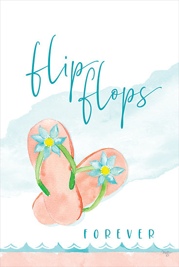 Mollie B. MOL2767 - MOL2767 - Flip Flops Forever   - 12x18 Coastal, Summer, Flip Flops Forever, Typography, Signs, Textual Art, Flip Flops, Leisure from Penny Lane