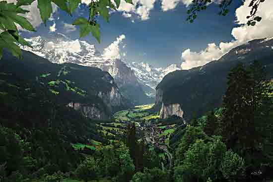 Martin Podt MPP1055 - MPP1055 - Majestic View III - 18x12 Photography, Landscape, Mountains, Trees, Road Nature, Majestic View from Penny Lane