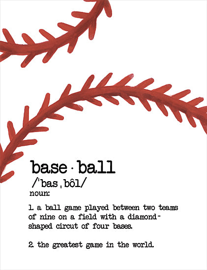 Masey St. Studios MS234 - MS234 - Baseball Definition - 12x16 Baseball, Sports, Red Stitching, Baseball Definition, Typography, Signs, Textual Art, Masculine, Children from Penny Lane
