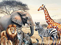 ND304 - African Safari Animals - 16x12