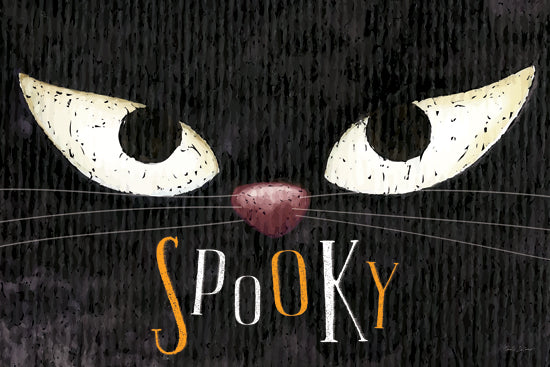 Nicole DeCamp ND430 - ND430 - Spooky - 18x12 Halloween, Black Cat, Cat, Face, Eyes, Scar, Black, Spooky, Typography, Signs, Textual Art, Fall from Penny Lane