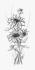 NOR345 - Sketchy Sunflower Bouquet - 9x18