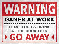 RAD1434 - Warning - Gamer at Work - 16x12