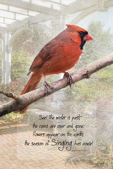 Robin-Lee Vieira RLV705 - RLV705 - Singing Has Come - 12x18 Photography, Bird, Tree Branch, Religious, I Will Sing to the Lord All My Life, Typography, Signs, Textual Art, Trees, Plants, Pathway from Penny Lane