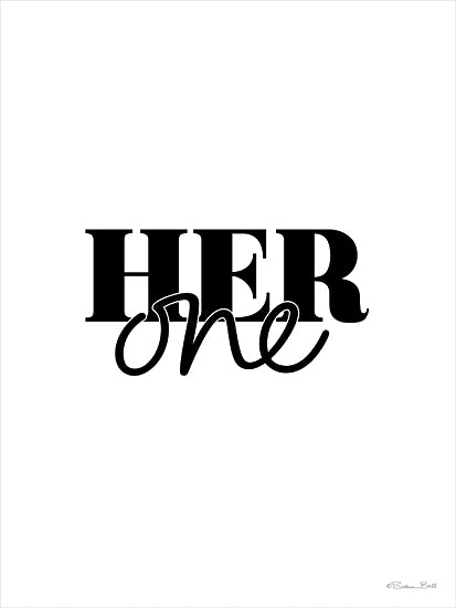 Susan Ball SB1330 - SB1330 - Her One - 12x16 Inspirational, Her One, Typography, Signs, Textual Art, Wedding, Couples, Spouses, Black & White, Diptych from Penny Lane