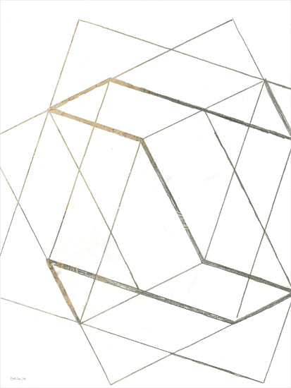 Stellar Design Studio SDS1391 - SDS1391 - Lines in My Mind 1 - 12x16 Abstract, Lines, Geometric Shapes, Gold, Black, White from Penny Lane