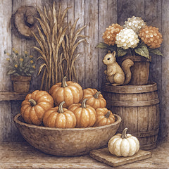 ANT198 - Pumpkins and Hydrangeas - 12x12