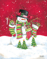 ART1422 - Snowman with Stockings - 12x16