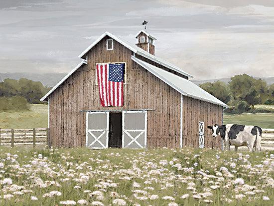 Amber Sterling AS316 - AS316 - Rural America - 16x12 Farm, Barn, Landscape, Cow, Patriotic, American Flag, Independence Day, Flowers, Wildflowers, Country from Penny Lane