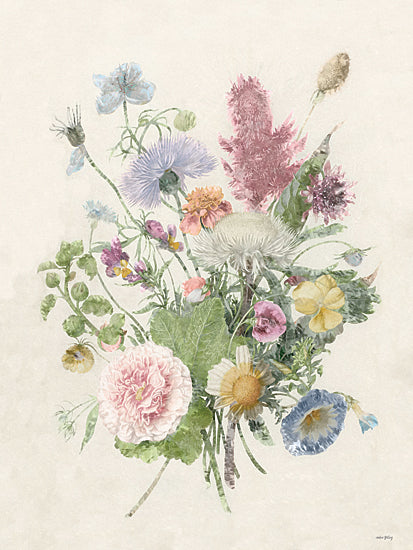 Amber Sterling AS548 - AS548 - Botanical Gathering - 12x16 wildflower bouquet, watercolor floral arrangement, assorted blooms, pastel flowers, botanical illustration, spring flowers, garden bouquet, delicate stems, soft neutral background, whimsical, feminine, airy, light and fresh, nature from Penny Lane