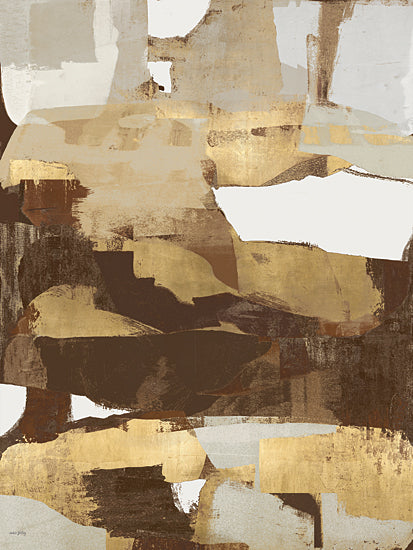 Amber Sterling AS559 - AS559 - Golden Chocolate - 12x16 abstract, gold, texture, layered, contemporary, decorative, mixed media, neutral from Penny Lane