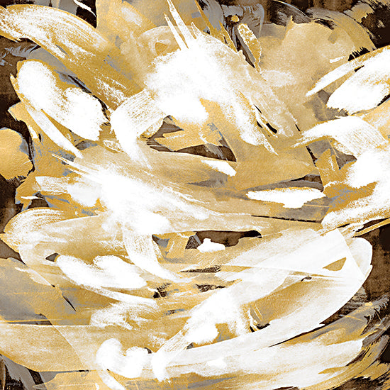Amber Sterling AS560 - AS560 - Coffee and Cream - 12x12 abstract, backgrounds & patterns, brushstrokes, texture, fluid, painterly, contemporary, acrylic, gold from Penny Lane