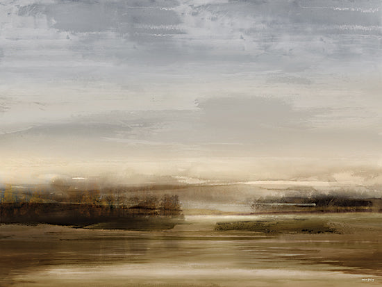 Amber Sterling AS567 - AS567 - Stillness in the Air - 16x12 abstract, landscape, sky, rural, horizon, clouds, minimalist, moody, painterly, oil painting, neutral from Penny Lane