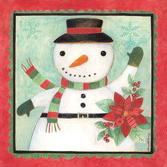 BER1543 - Snowman with Poinsettia - 12x12
