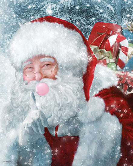 Bluebird Barn BLUE548 - BLUE548 - Playful Santa   - 12x16 Santa Claus, Christmas, winter scene, snow, gifts, Santa costume, festive holiday, North Pole, humor, cheerful Santa, holiday spirit from Penny Lane