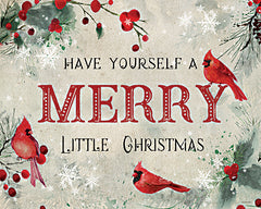 BLUE575 - Merry Little Christmas Cardinals - 16x12