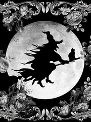 BLUE581 - Gothic Flower Witch - 12x16