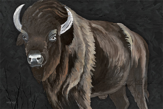 Cindy Jacobs CIN4256 - CIN4256 - Burly Bison - 18x12 Bison, Portrait, Dark Background, Burly Bison from Penny Lane