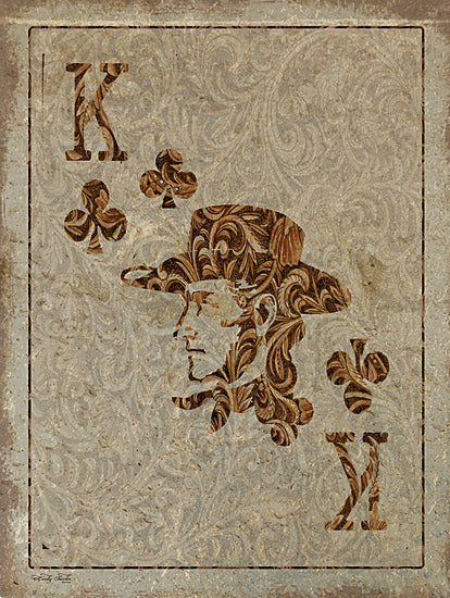 Cindy Jacobs CIN4299 - CIN4299 - Old Wild West King - 12x16 Western, Playing Cards, Cards, King, Cowboy, Sideview, Cowboy Hat, Patterns, Neutral Palette from Penny Lane