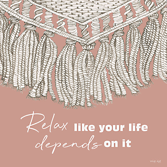 Cindy Jacobs CIN4335 - CIN4335 - Relax - 12x12 Inspirational, Relax Like Your Life Depends on It, Typography, Signs, Textual Art, Bohemian, Macrame' from Penny Lane