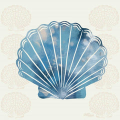 CTD245 - Blue & White Seashell - 12x12