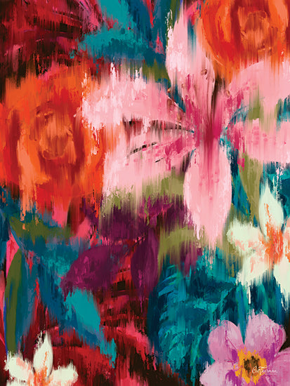 Cat Thurman Designs CTD449 - CTD449 - Ikat Lily - 12x16 botanical, abstract, floral, flowers, garden, painterly, contemporary, acrylic, multicolor from Penny Lane