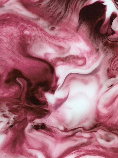 Cat Thurman Designs CTD461 - CTD461 - Swirl Before the Sip 1 - 12x16 abstract, backgrounds & patterns, fluid, liquid, ink, marble, swirls, texture, flow, decorative, contemporary, digital painting, pink from Penny Lane