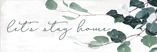 Dogwood Portfolio DOG317 - DOG317 - Let's Stay Home - 36x12 Inspirational, Let's Stay Home, Typography, Signs, Textual Art, Leaves, Green Leaves from Penny Lane