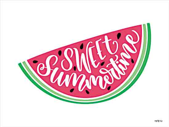 Imperfect Dust DUST1182 - DUST1182 - Sweet Summertime - 16x12 Summer, Sweet Summertime, Typography, Signs, Textual Art, Watermelon from Penny Lane