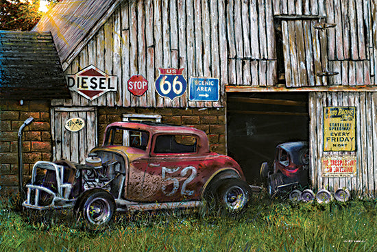 Ed Wargo  ED502 - ED502 - Vintage Racing - 18x12 Car, Vintage Car, Racecar, Garage, Road Signs, Masculine from Penny Lane