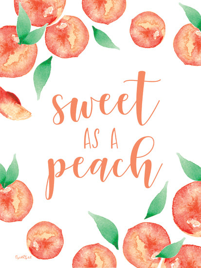 Elizabeth Tyndall ET417 - ET417 - Sweet as a Peach - 12x16 Inspirational, Peaches, Sweet as a Peach, Typography, Signs, Textual Art, Kitchen from Penny Lane