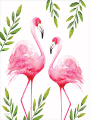 ET644 - Two Pink Flamingos - 12x16
