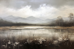 HK202 - Gray Day at the Lake   - 18x12