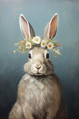 HK264 - Floral Rabbit - 12x18