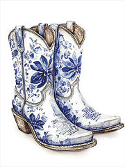 HK431 - Blue Toile Boots I    - 12x16