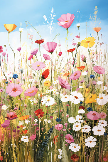 Heidi Kuntz HK628 - HK628 - Field of Blooms - 12x18 wildflower meadow, watercolor flowers, spring blooms from Penny Lane
