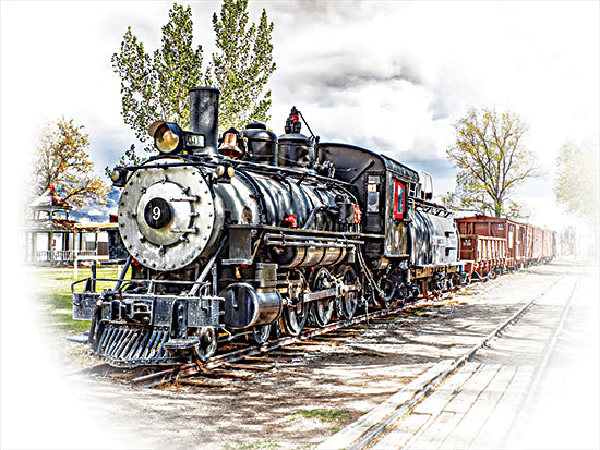 JG Studios JGS569 - JGS569 - Railroad Ride - 16x12 Train, Train Track, Park, Trees, Gazebo, Engine Number 9, Landscape from Penny Lane