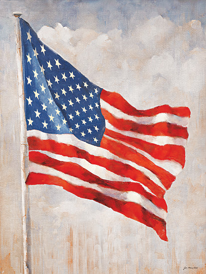 Jo Moulton JO334 - JO334 - Freedom Flyer - 12x16 American flag, USA, patriotic, stars and stripes, national pride, waving flag, sky background, freedom, independence, national symbol from Penny Lane