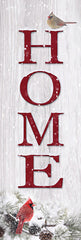 LD3687 - Winter Home with Cardinals Sign   - 12x36