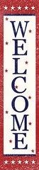 LD4034 - Patriotic WELCOME Porch Sign - 5x20